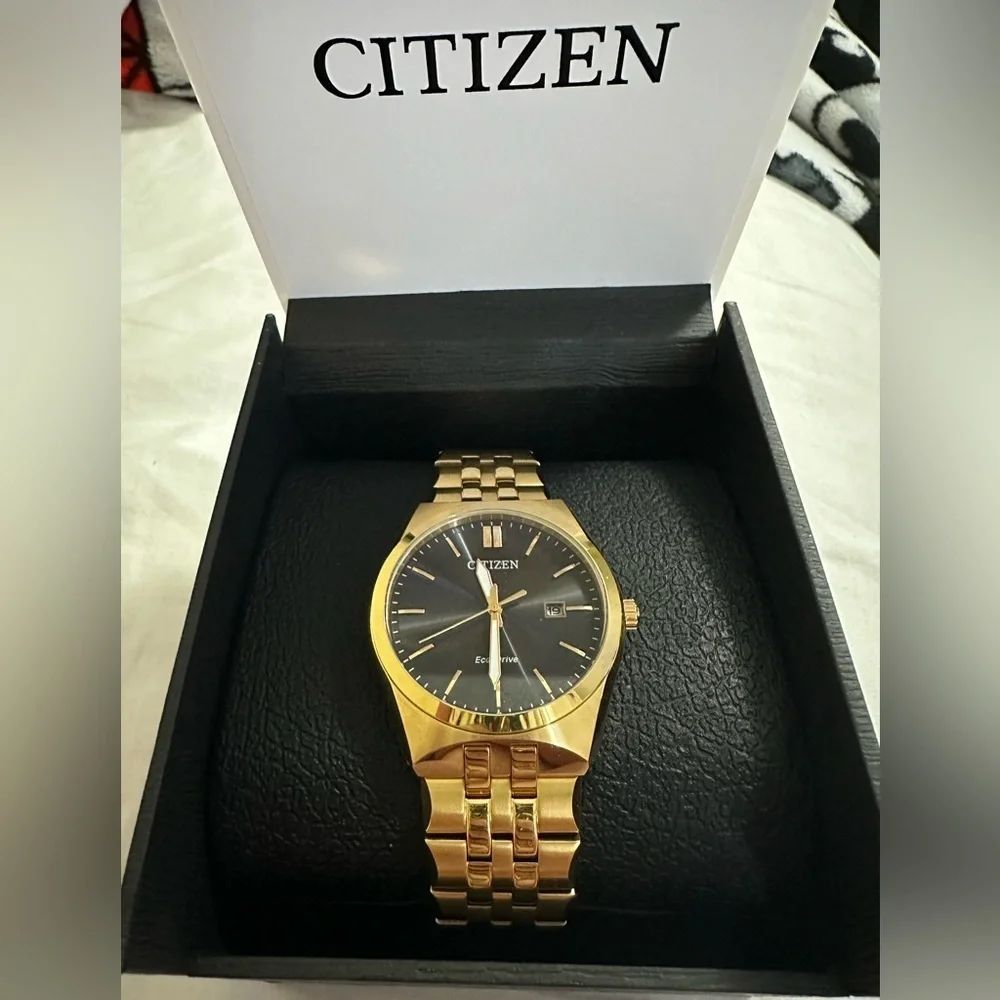 Citizen Gold Timepiece with Black Face